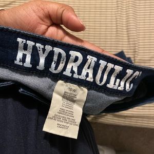 Dark blue studded plus size jeans